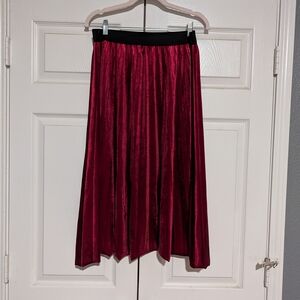Chic Burgundy A-Line Skirt